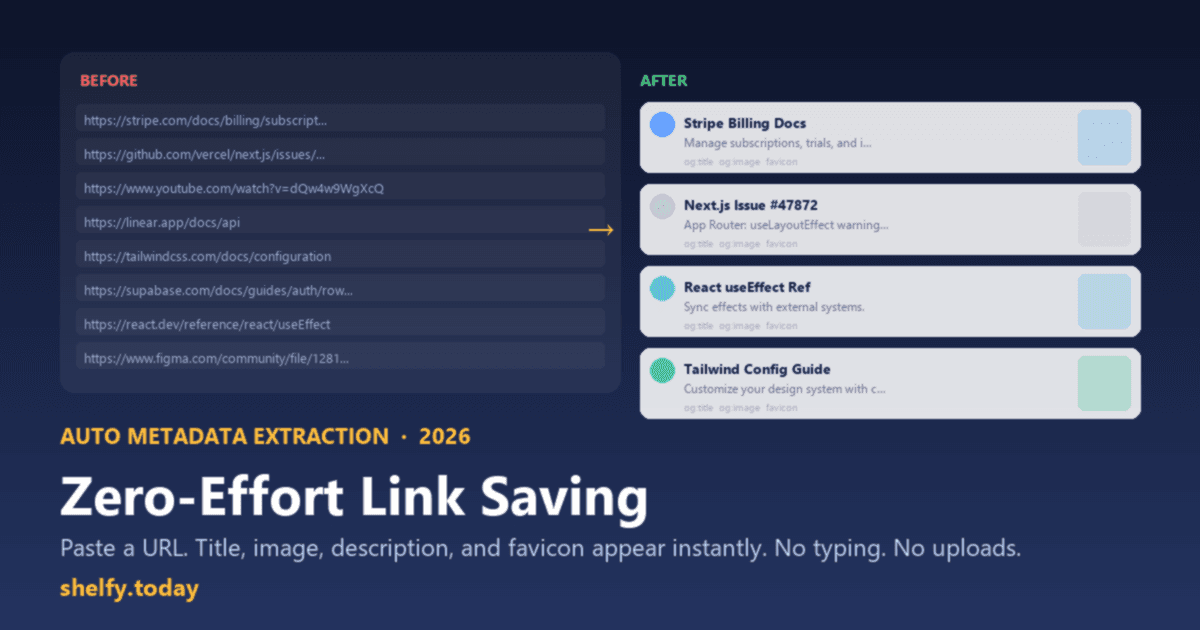 Cover Image for Zero-Effort Link Curation: Why the Best Bookmark Is the One You Never Have to Edit