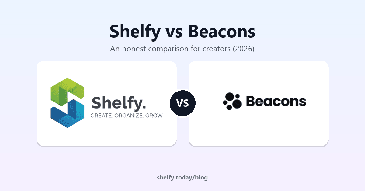 Cover Image for Shelfy vs Beacons: An Honest Comparison for Creators (2026)
